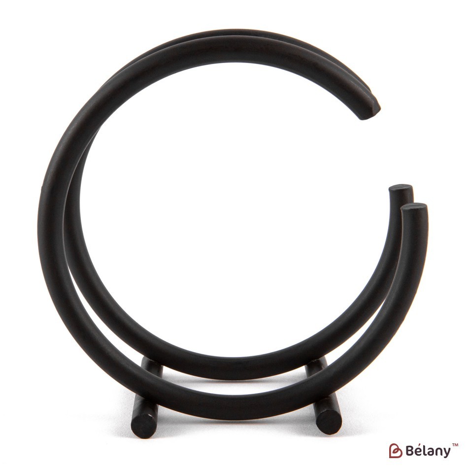 "Bonjour" napkin holder, black, 11x11 | 2