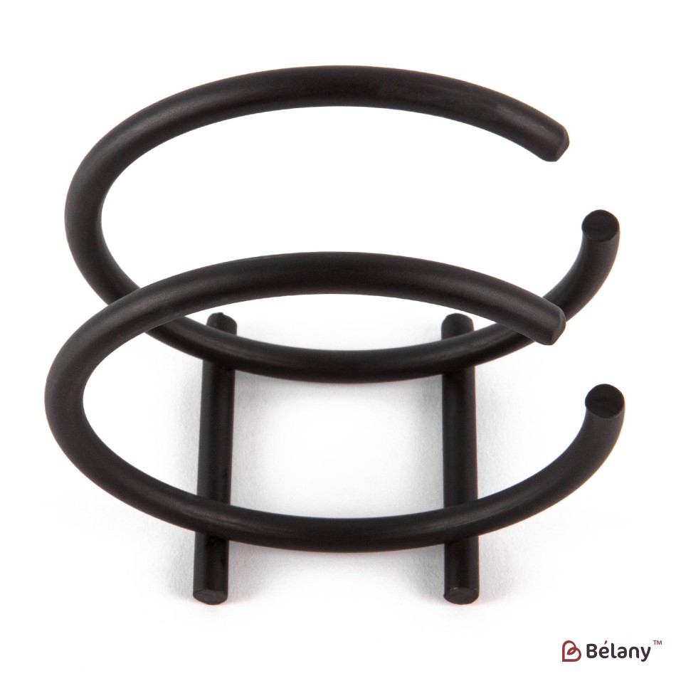 "Bonjour" napkin holder, black, 11x11 | 3