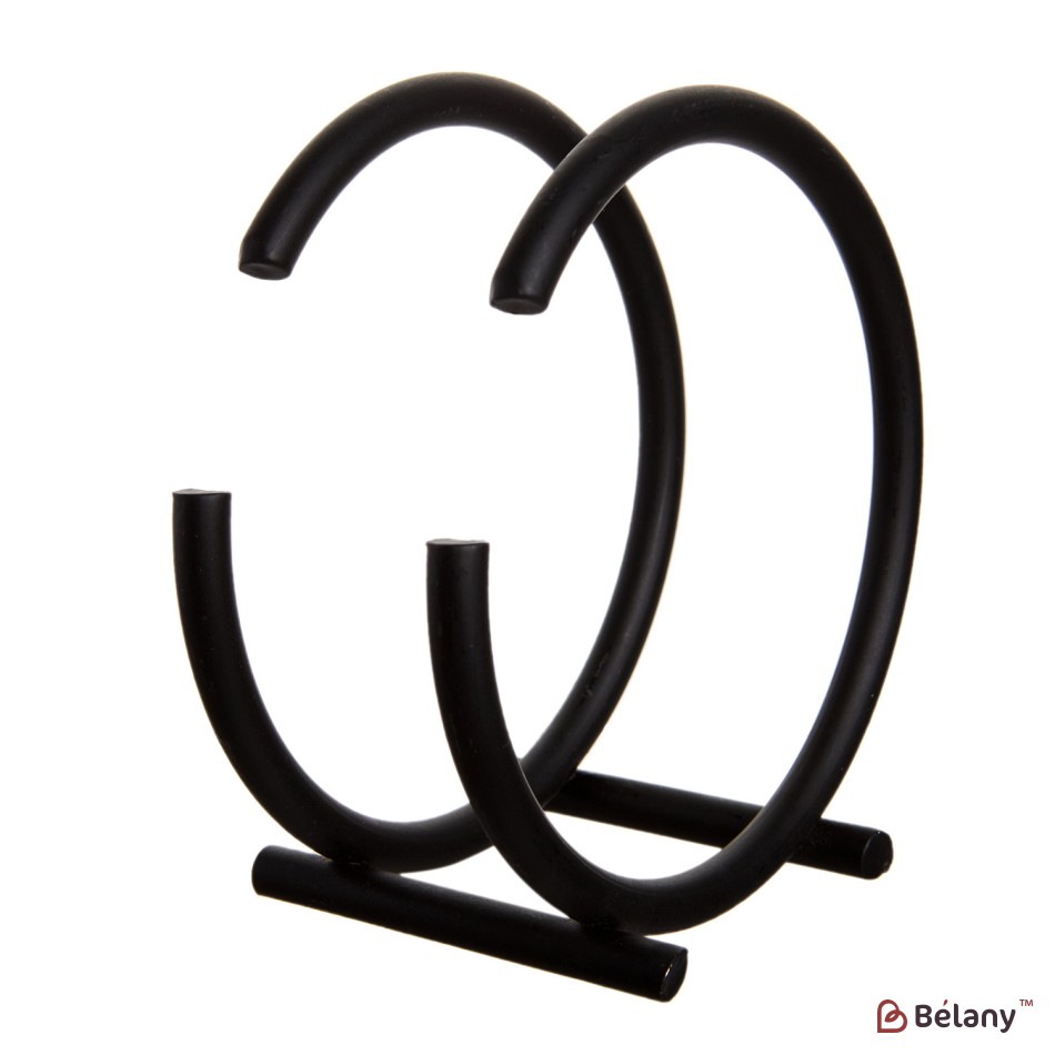 "Bonjour" napkin holder, black, 11x11 | 4