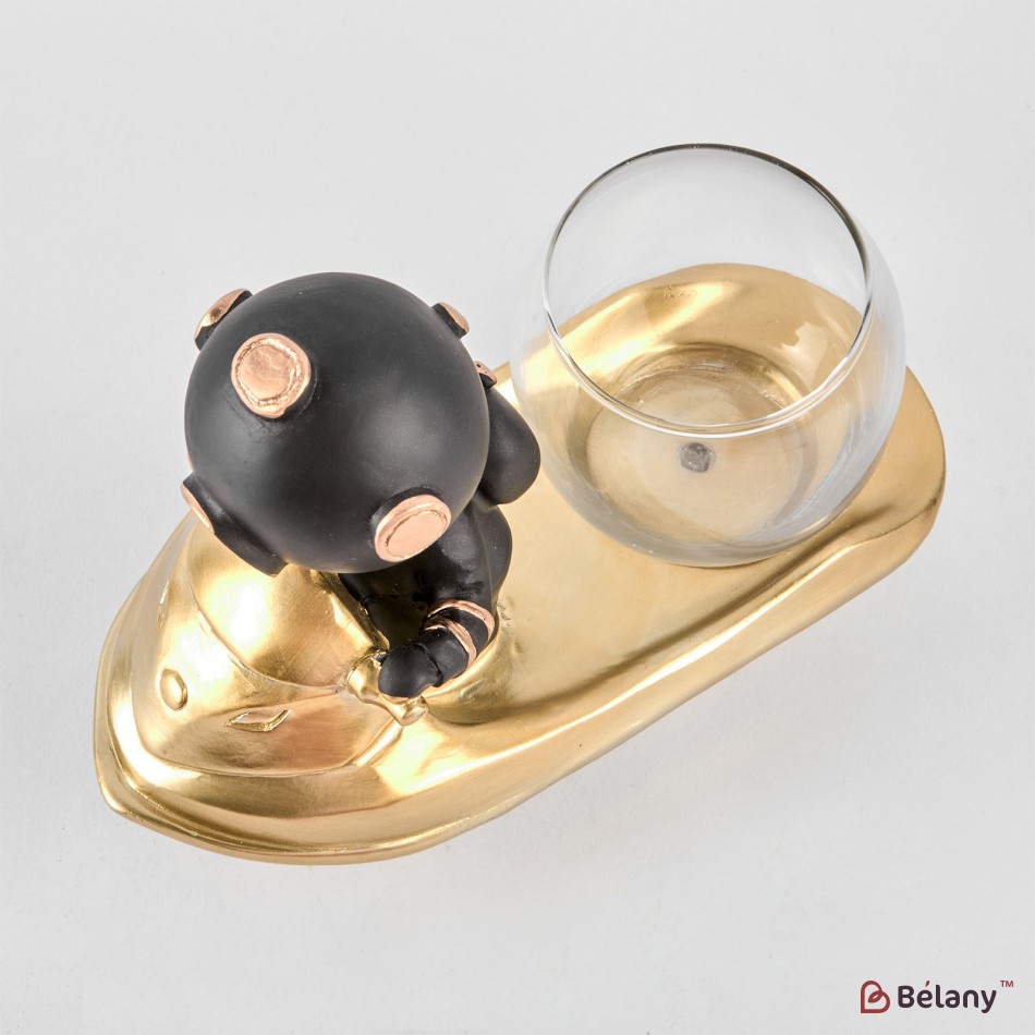 Scuba Diver pe scuter pentru obiecte mici, strălucește, "Scuver #1" 19/12cm | 2