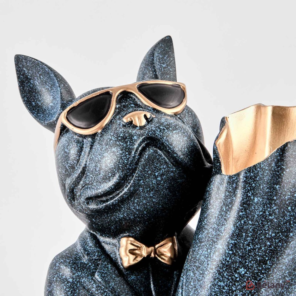 Bulldog with a small vase "Bulldog #3" 25/20cm | 2