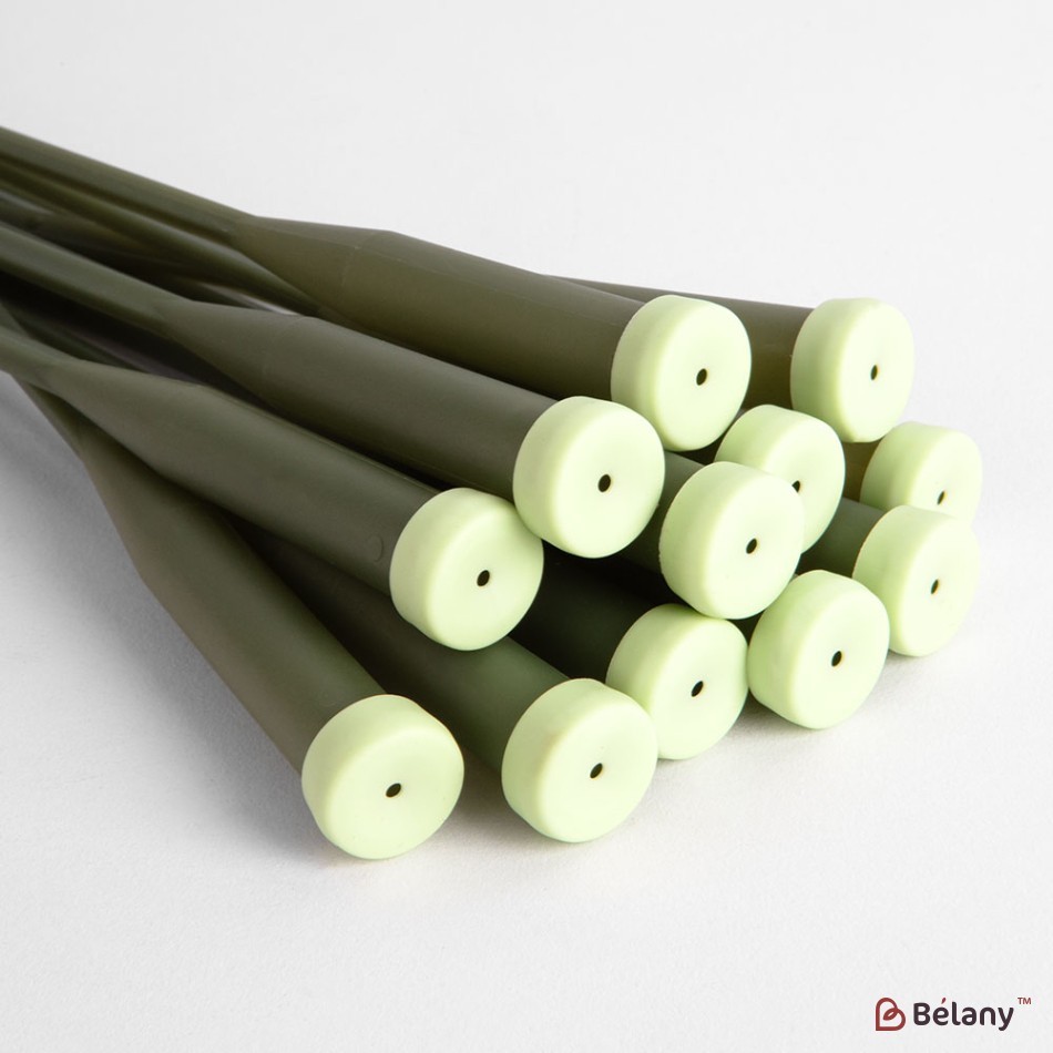 Set of 50 vials of water for flowers, green color, length 30 cm