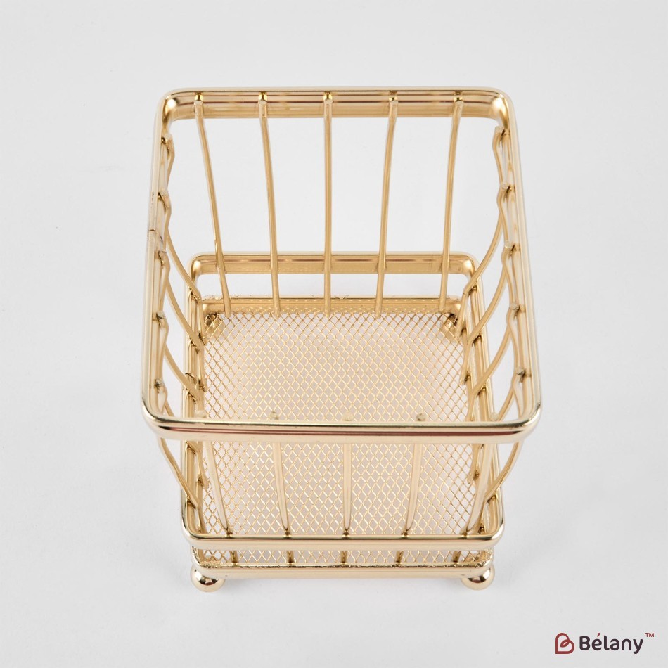 Suport de fier pentru tacâmuri și ustensile de bucătărie, auriu | 2