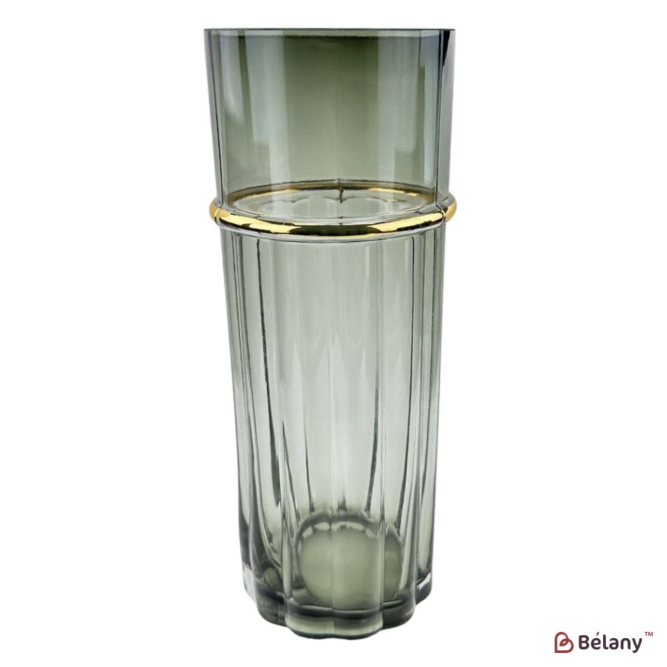 Vaza de sticla "Feeling L" gri