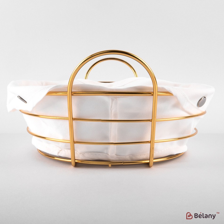 Cos de paine "Peana circle", alba, 23x23x8 | 2