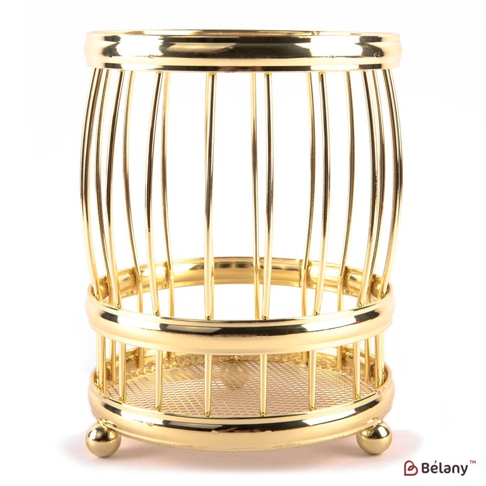 Suport de fier pentru tacâmuri și ustensile de bucătărie, aur 15cm