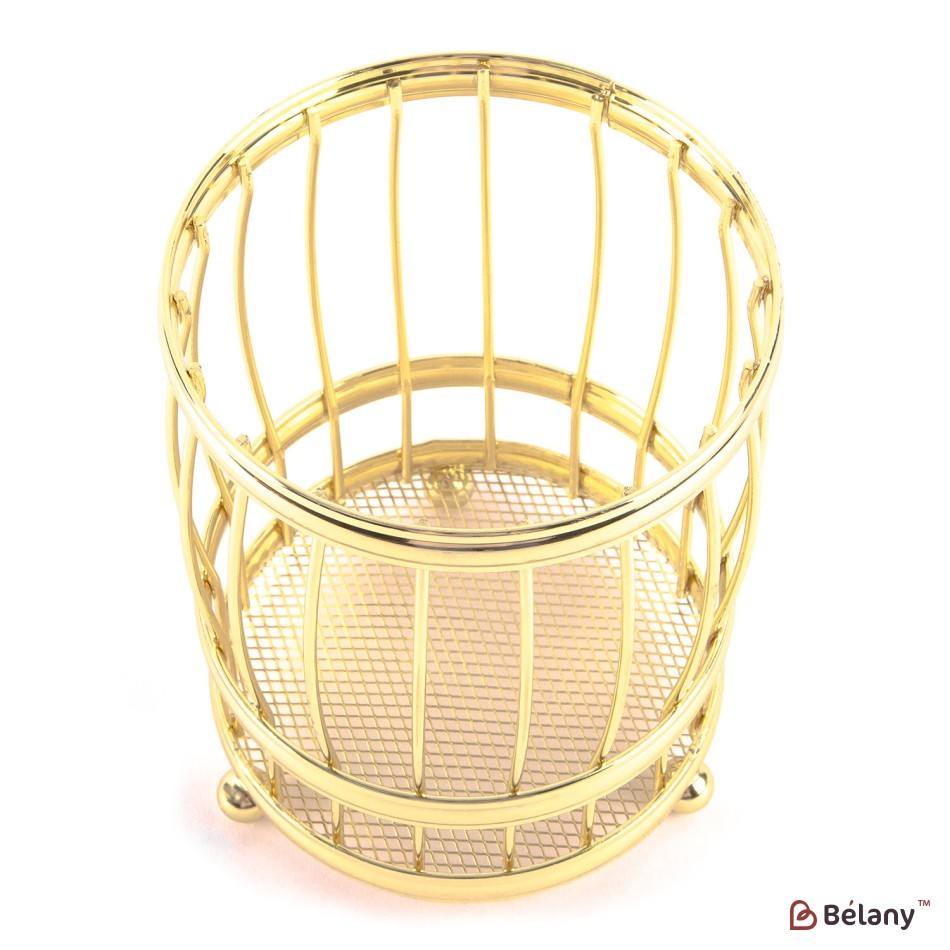 Suport de fier pentru tacâmuri și ustensile de bucătărie, aur 15cm | 2