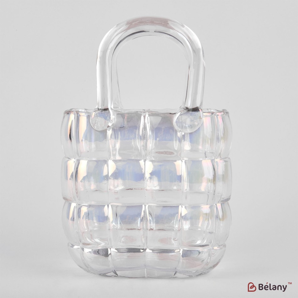 Vaza de sticla "Handbag" multicolor 22/8