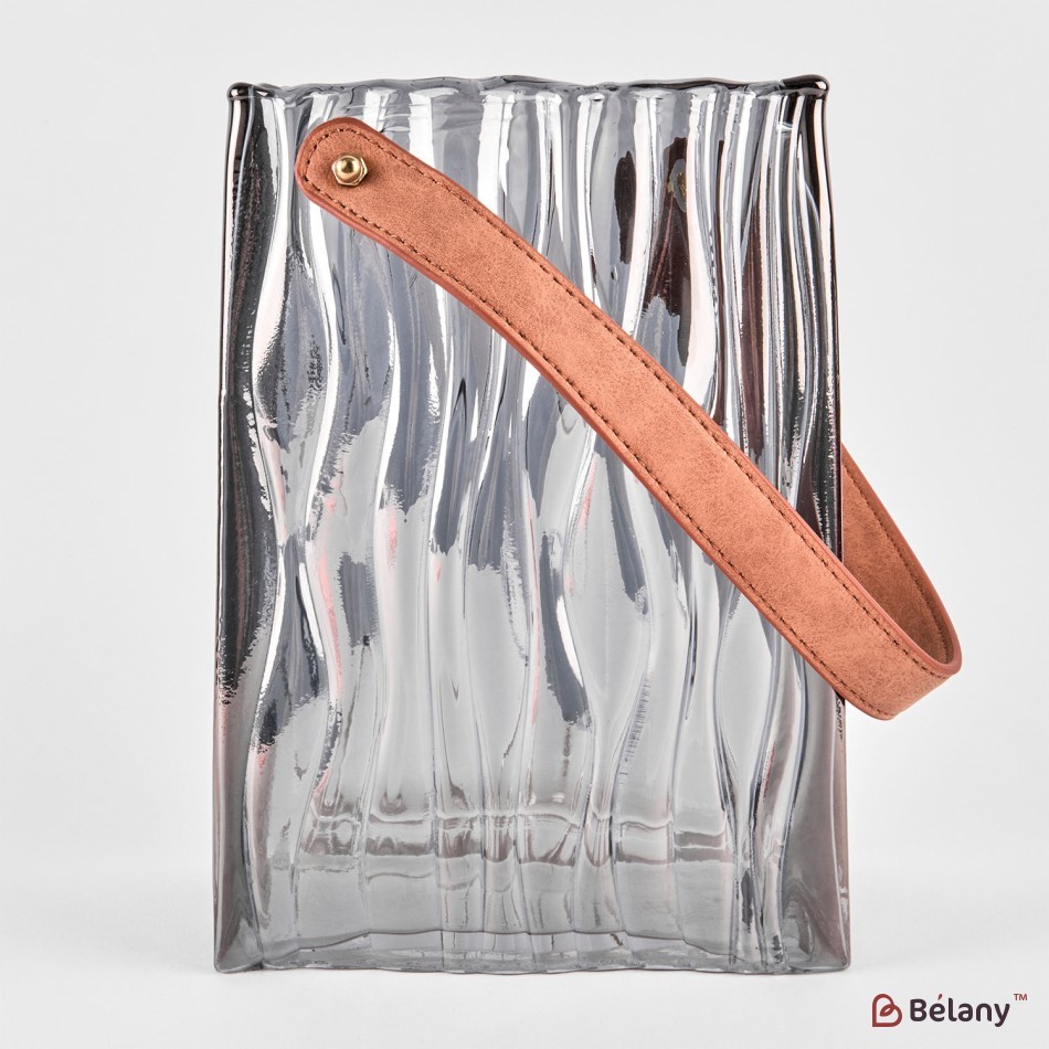 Vază cu valuri "Ocean wave" 23/14/7, gri | 2