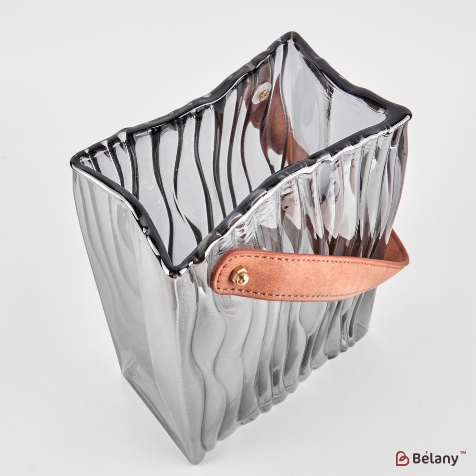 Vază cu valuri "Ocean wave" 23/14/7, gri | 3