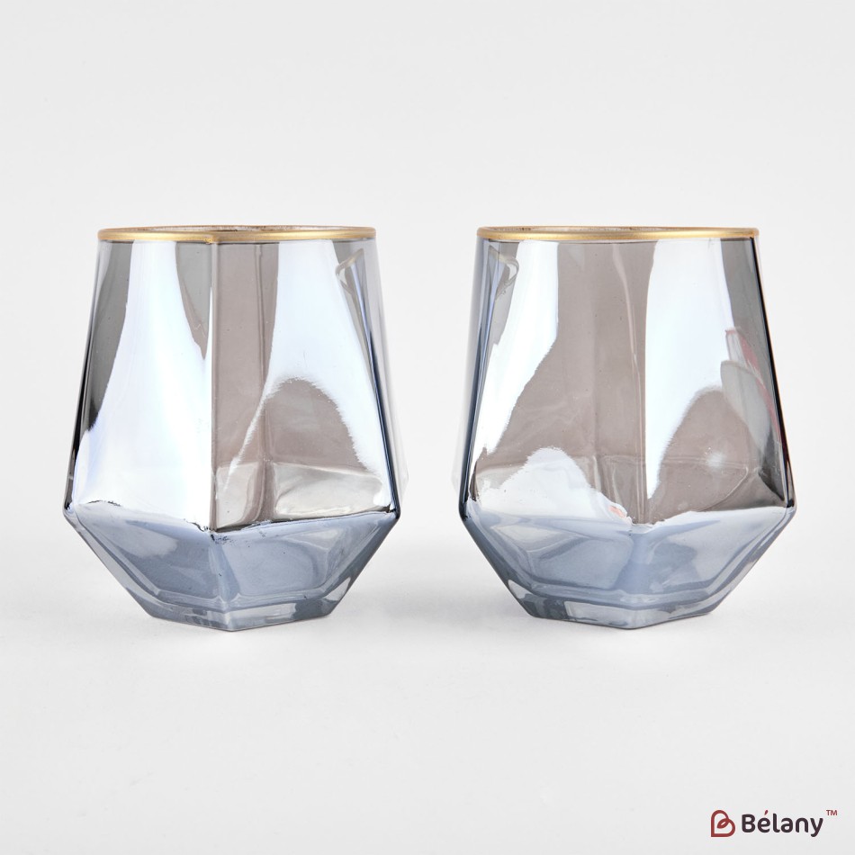 Set 6 pahare 310 ml "Colorat" gri