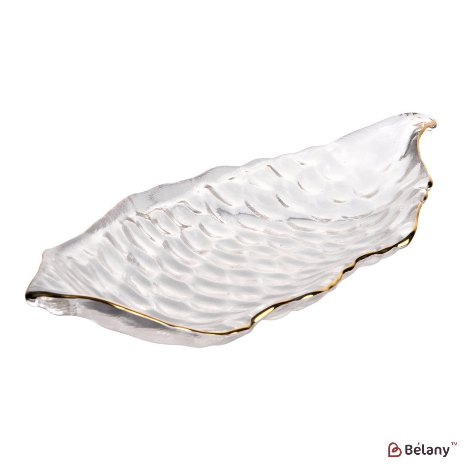 Platou din sticlă „Leaf”, 2/21/9 cm
