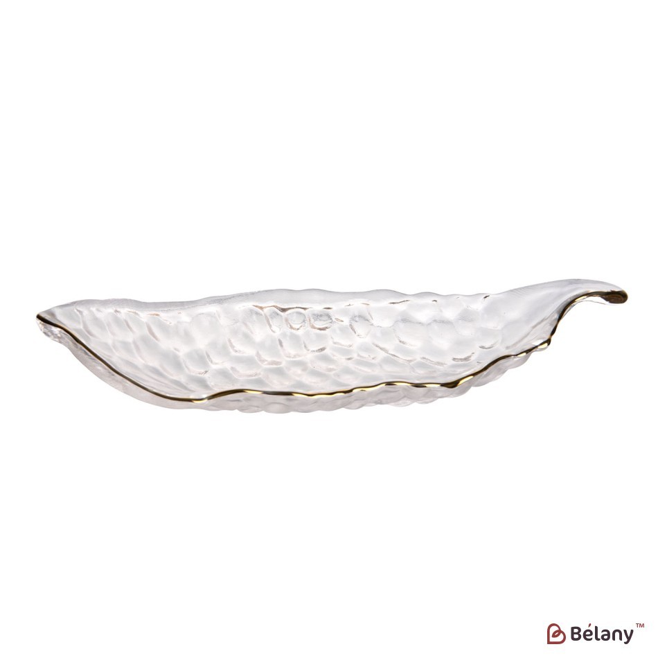 Platou din sticlă „Leaf”, 2/21/9 cm | 2