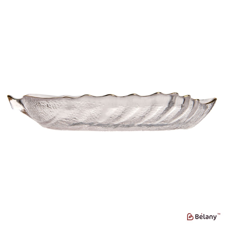 Platou din sticlă „Leaf”, 2.5/17/13 cm | 2