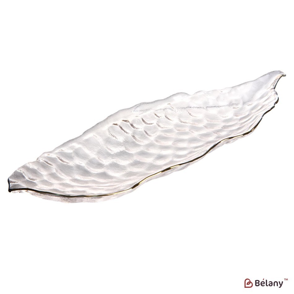 Platou din sticlă „Ibrium”, 3/37/12 cm