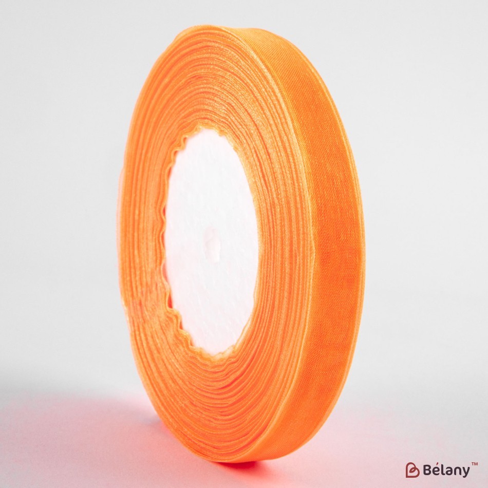 Organza ribbon, color #023, 1cm/45.72m