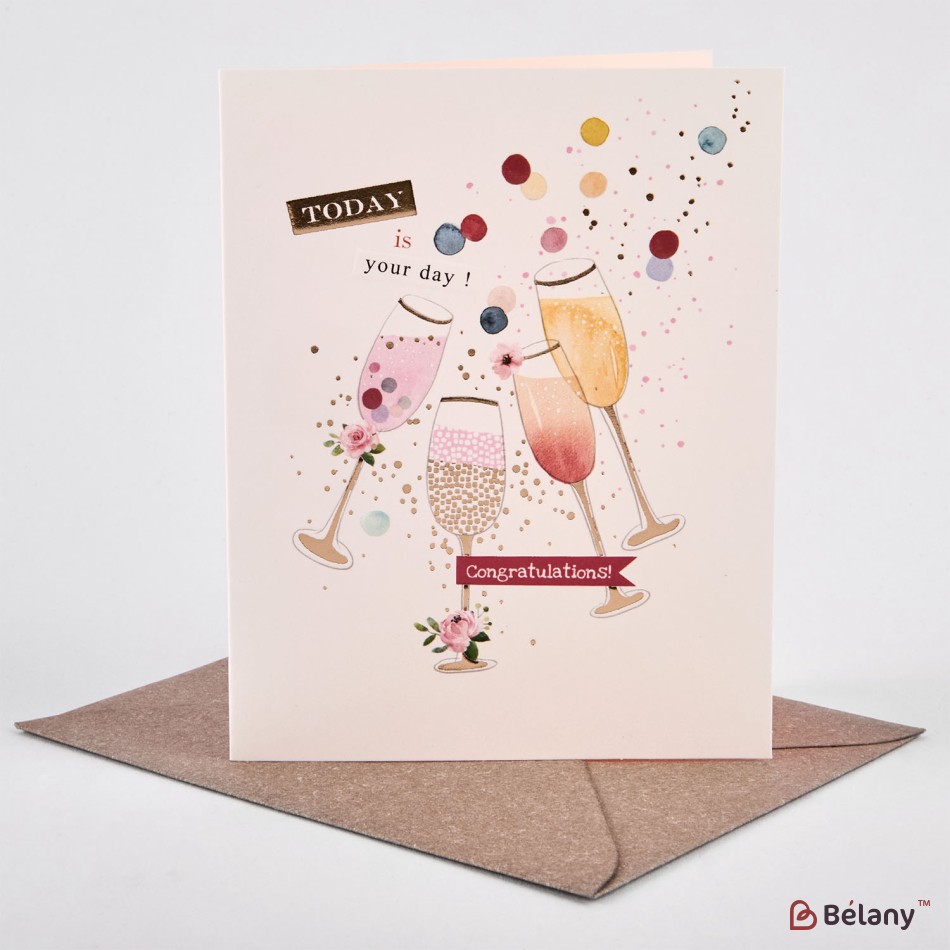 Gift cards with envelope, 16 pcs, 8 models, 14.5x11.5cm | 3