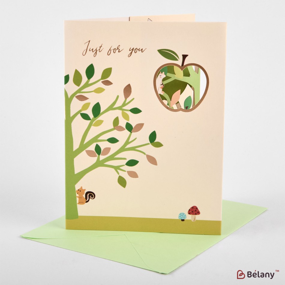 3D Gift cards with envelope, 16 pcs, 8 models, 15x11cm | 3