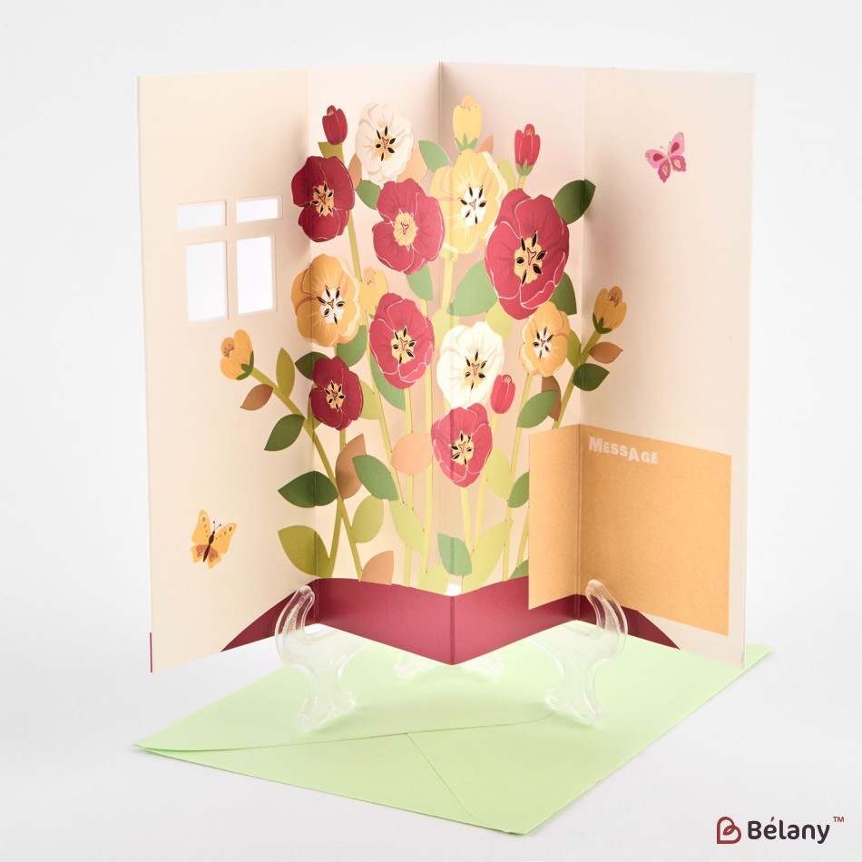 3D Gift cards with envelope, 16 pcs, 8 models, 15x11cm | 5