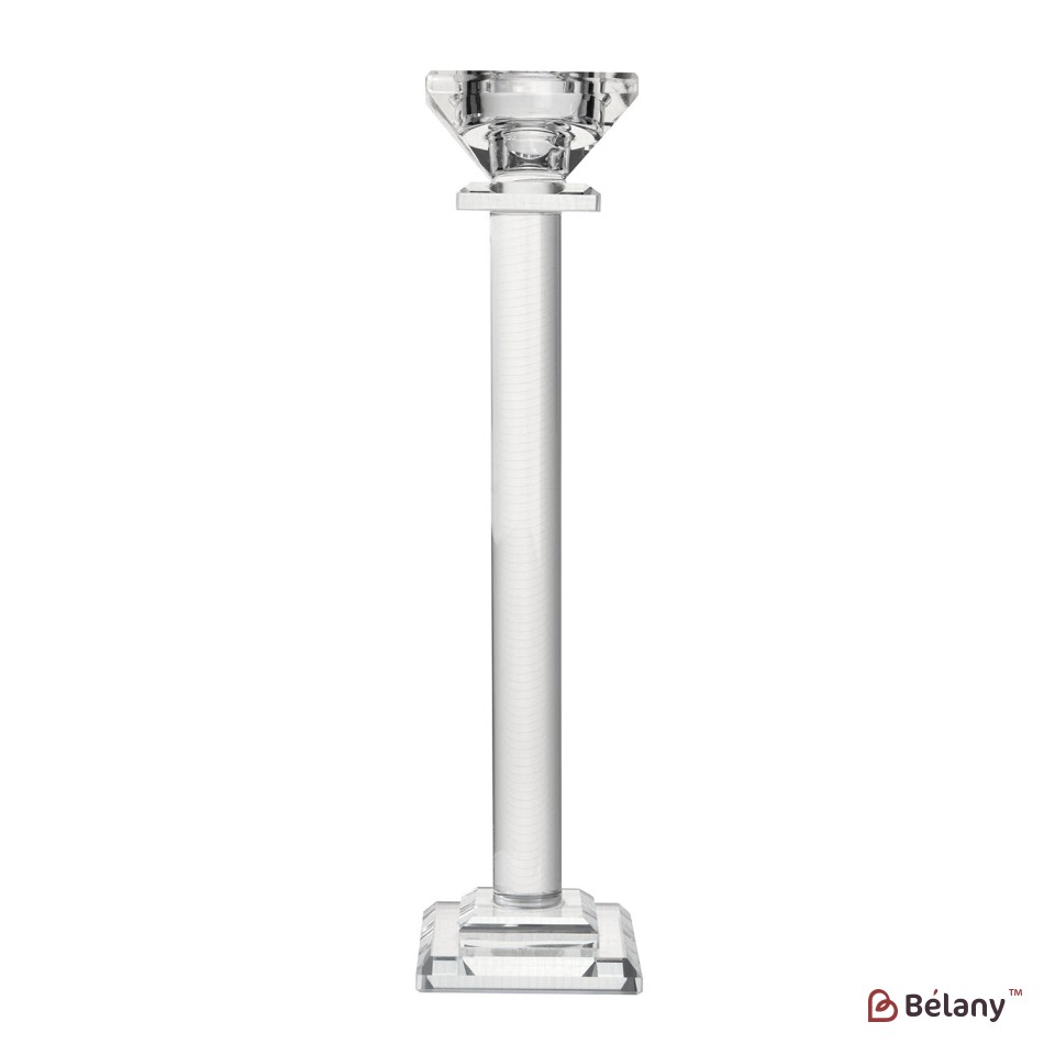 Small glass candle holder, for a "Strong L" candle