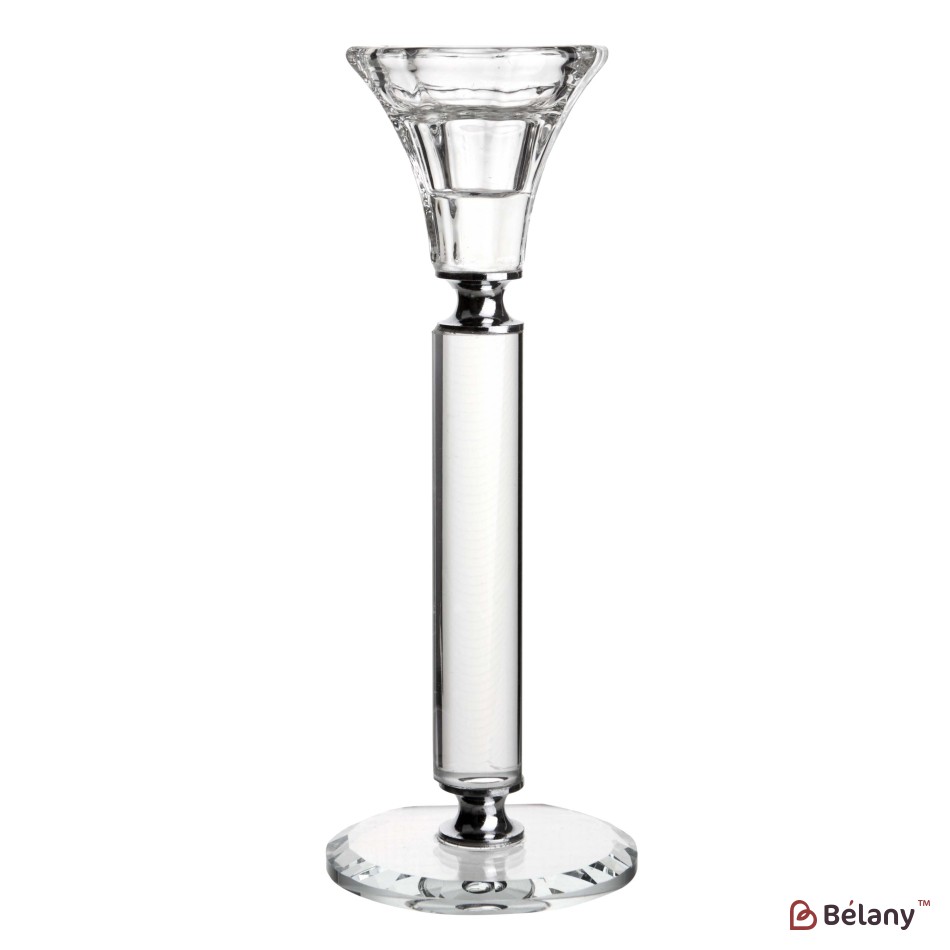 Suport de lumânare din sticlă, cu așchii de sticlă, pentru o lumânare "Glass S"