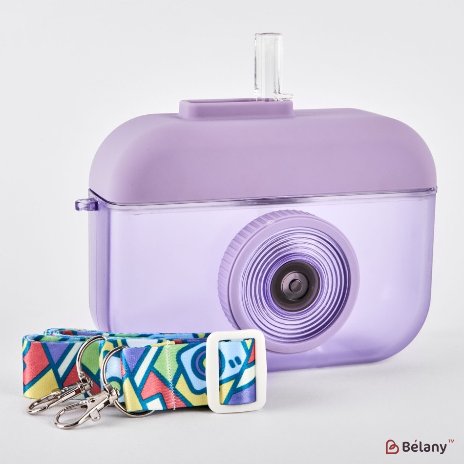 Water bottle "Camera" 400 ml, lilac