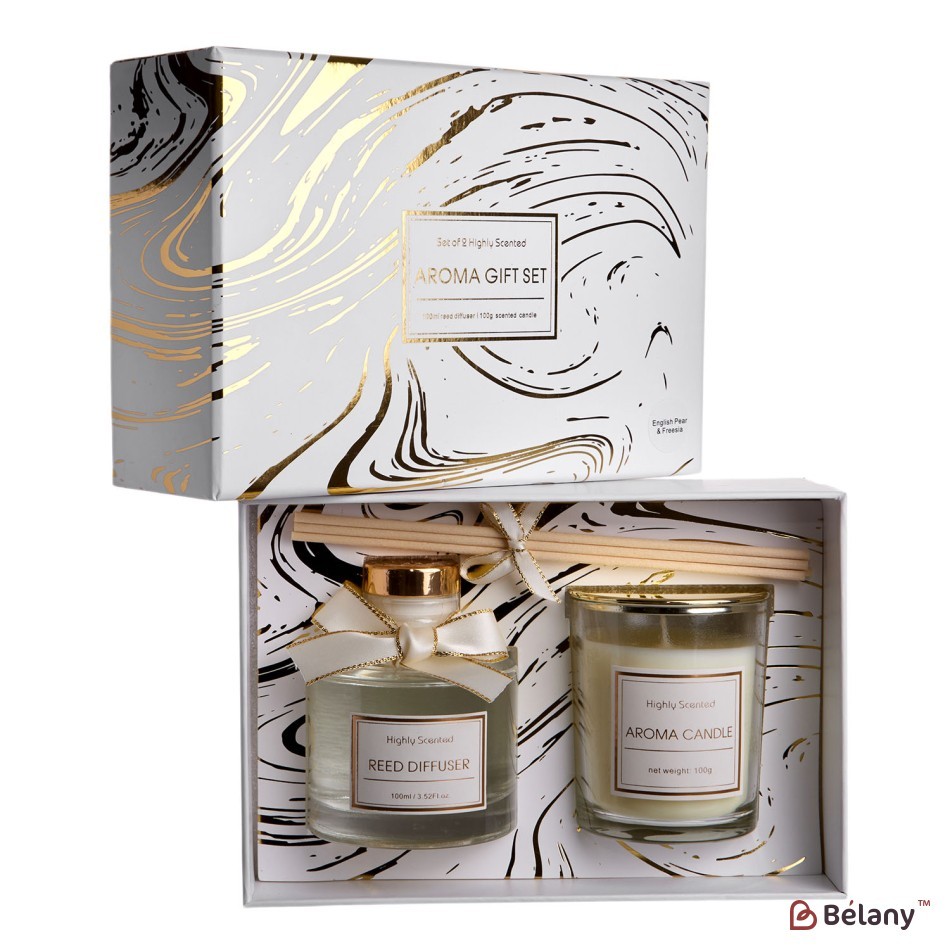 Aroma diffuser set and aroma candle "Gifty" English pear & Freesia | 4