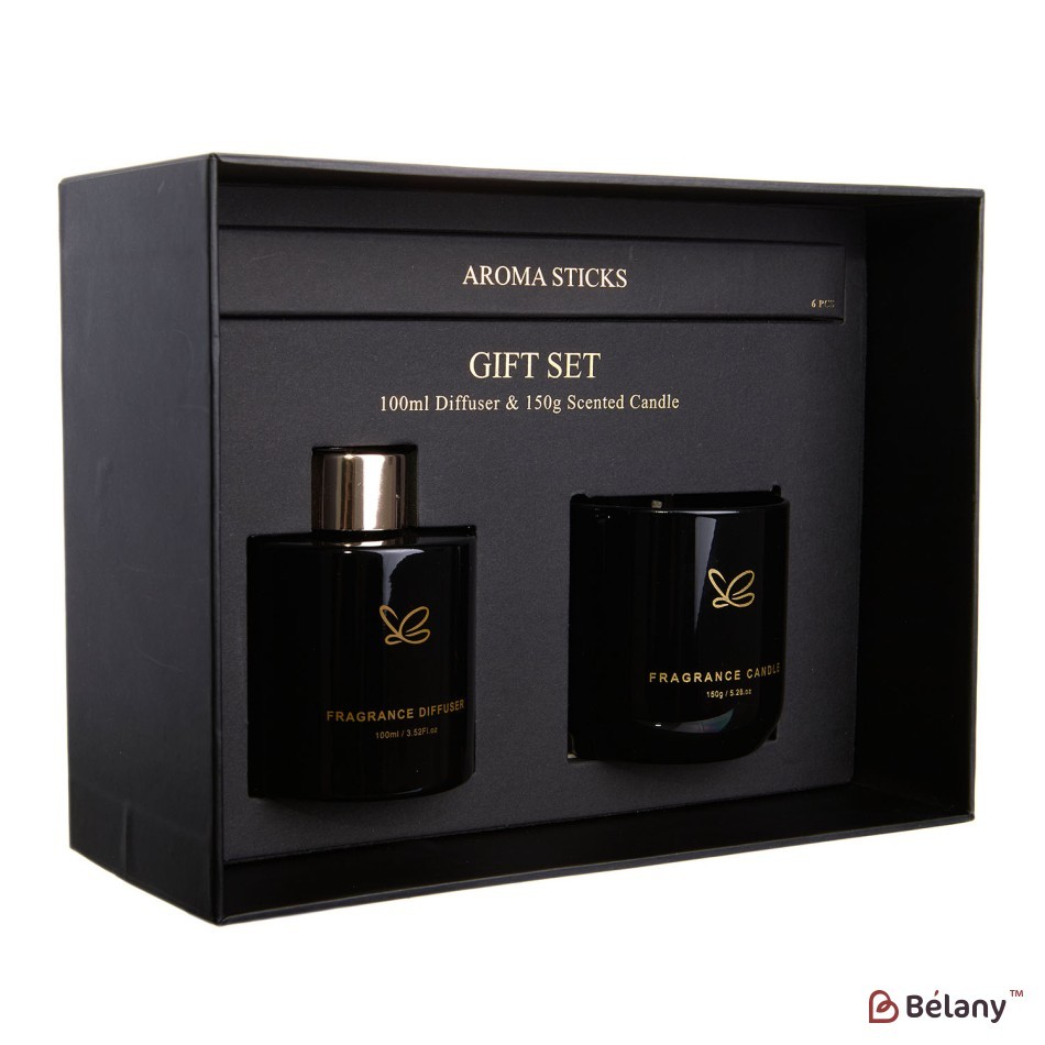 "Golden" amber allure aroma diffuser and aroma candle set | 4