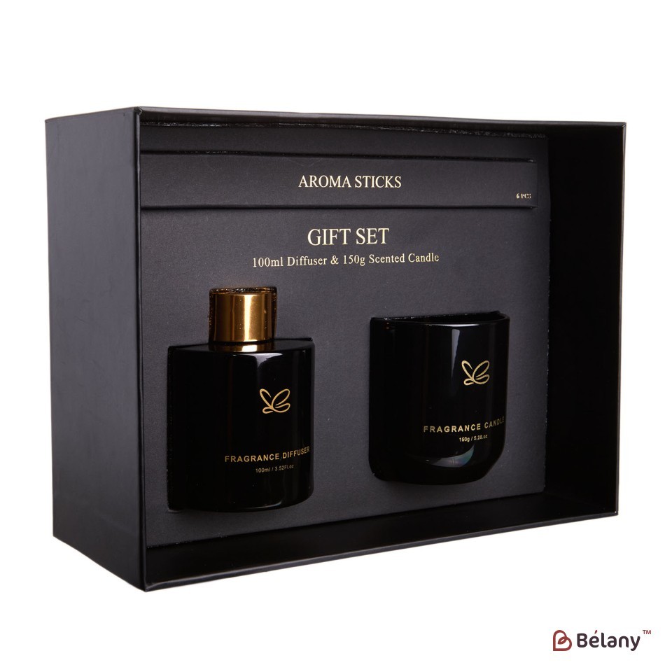 Set difuzor de aromă și lumânare de aromă "Golden" Rose oud | 5
