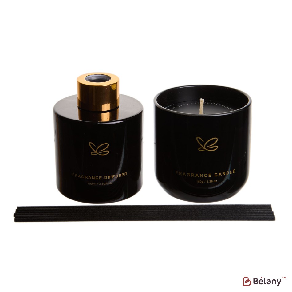 Set difuzor de aromă și lumânare de aromă "Golden" Rose oud | 3