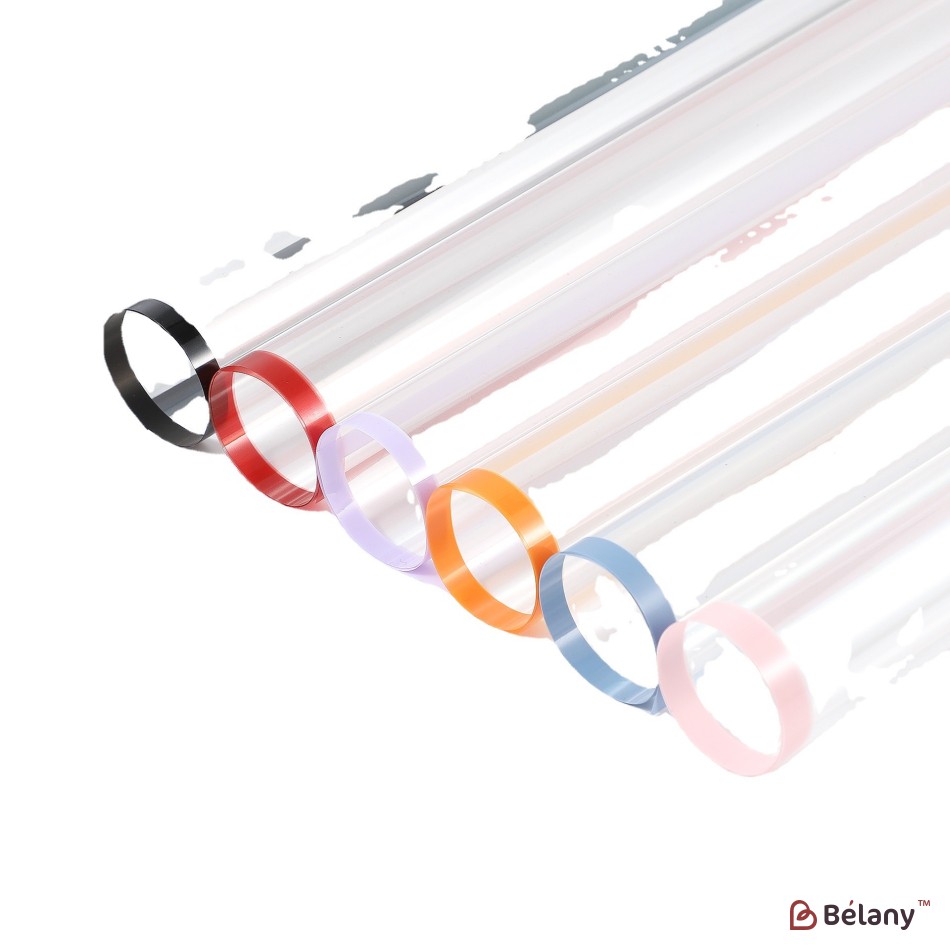 Celofan transparent cu dungi albe "Line" | 5