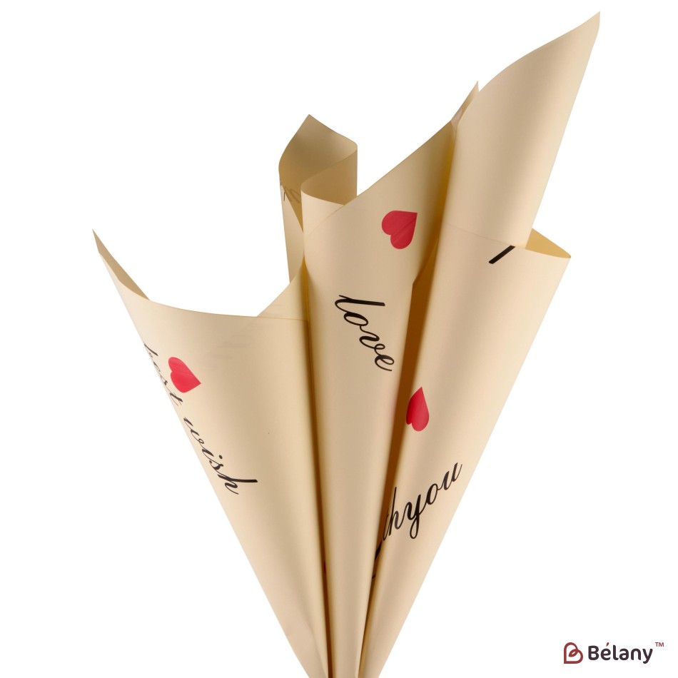 Celofan pentru flori "For you" bej | 2