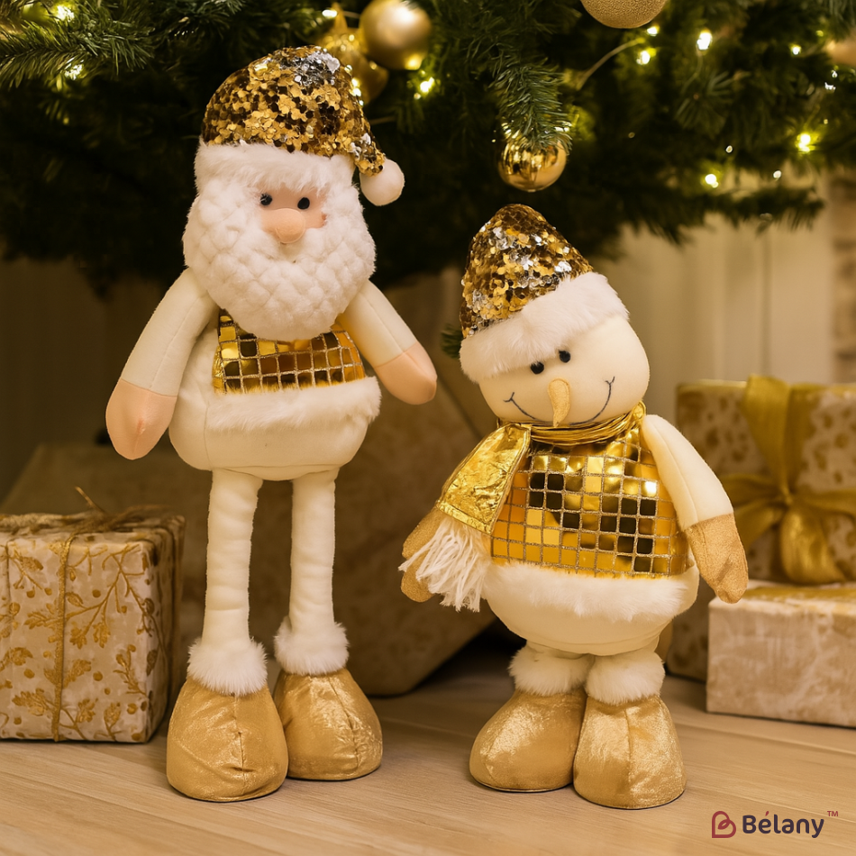 Christmas figurine "Golden Snowman" 40cm | 3