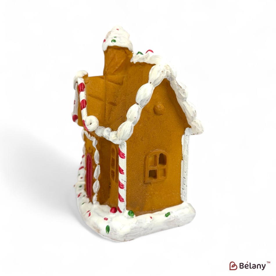 Set de două figurine de Crăciun „Căsuța dulce”, strălucitoare, 13/9/7,lumină, baterie mini | 3