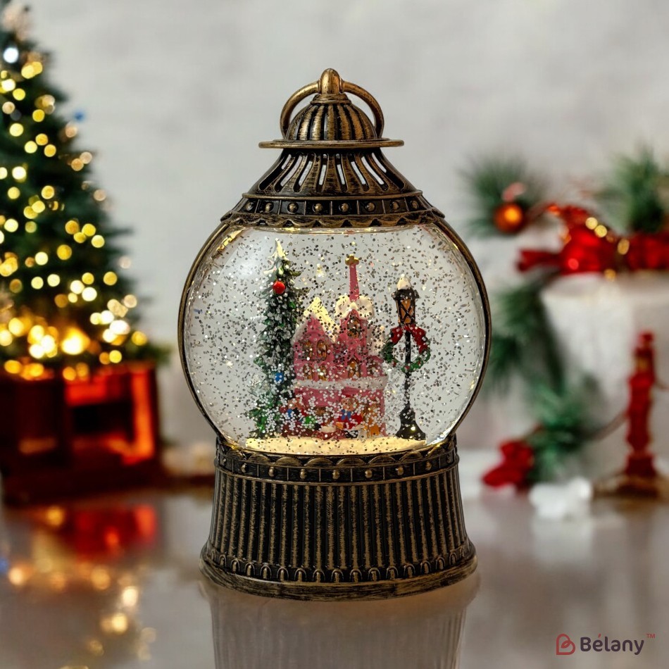 Figurină interactivă „Lampa de Crăciun #2” căderea zăpezii | 3