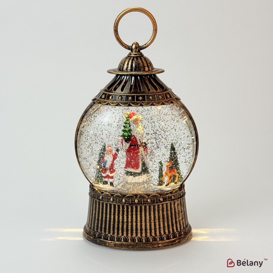 Figura interactivă „Lampa de Crăciun #3” căderea zăpezii