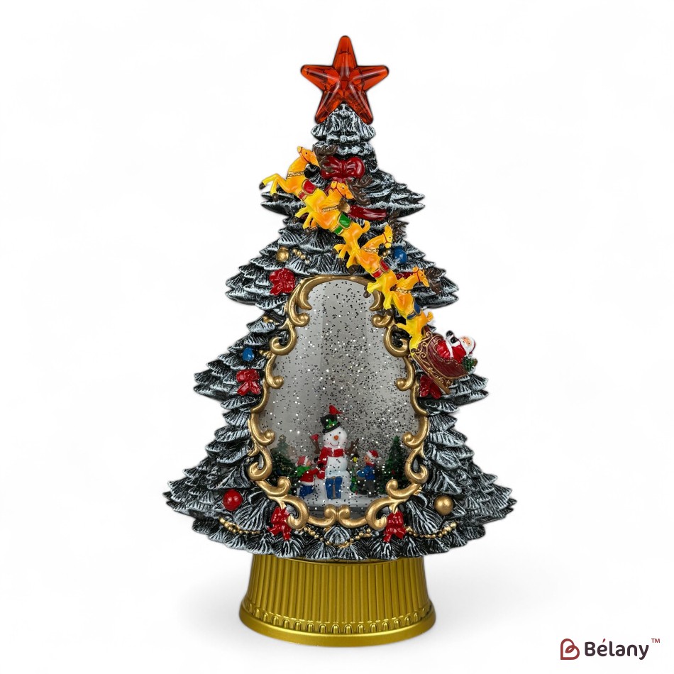Figura interactivă „Pomul de Crăciun #2” căderea zăpezii