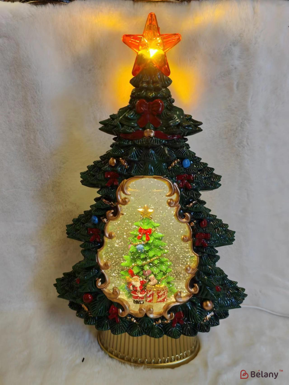 Figura interactivă „Pomul de Crăciun #3” căderea zăpezii