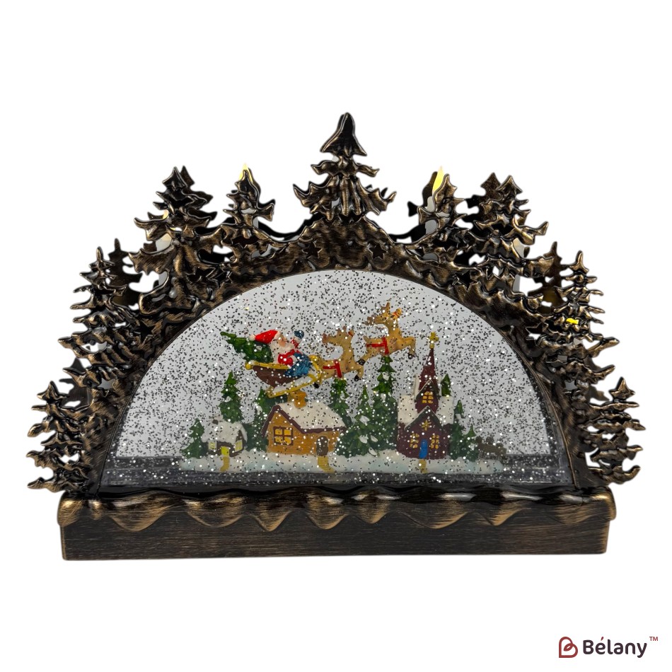 Interactive figure "Forest" bronze, music, light, USB, 3 pcs AA batteries