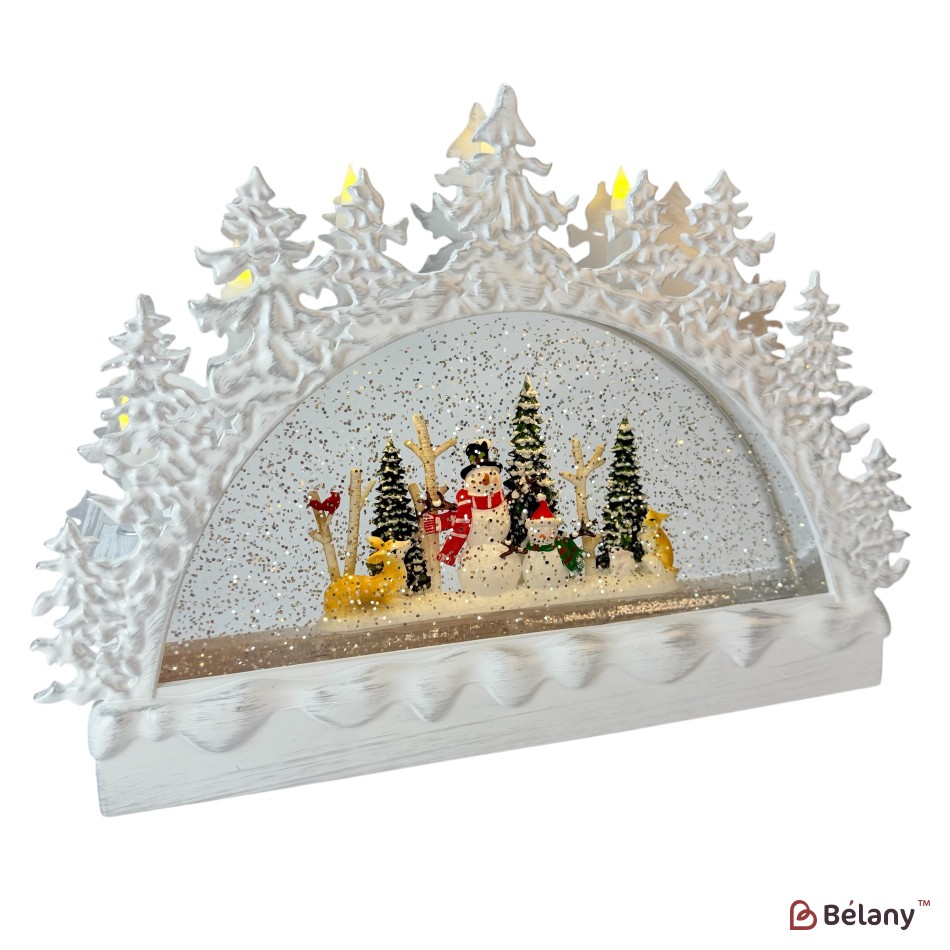 Interactive figurine "Forest" white, music, light, USB, 3 pcs AA batteries