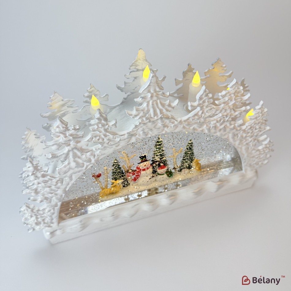 Interactive figurine "Forest" white, music, light, USB, 3 pcs AA batteries | 4