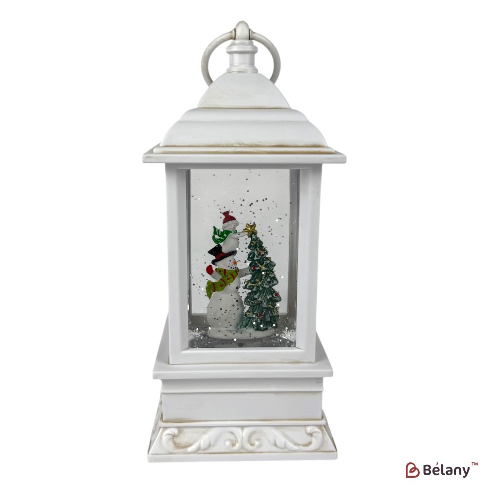 Figurină interactivă „Lampă antică #1” alb, muzică, lumină, USB, 3 buc. baterii AA