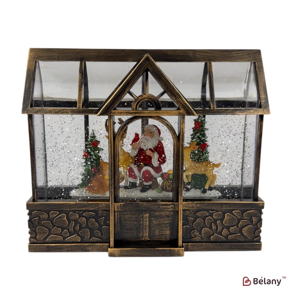 Interactive figure "Magic House" bronze, music, light, USB, 3 pcs AA batteries