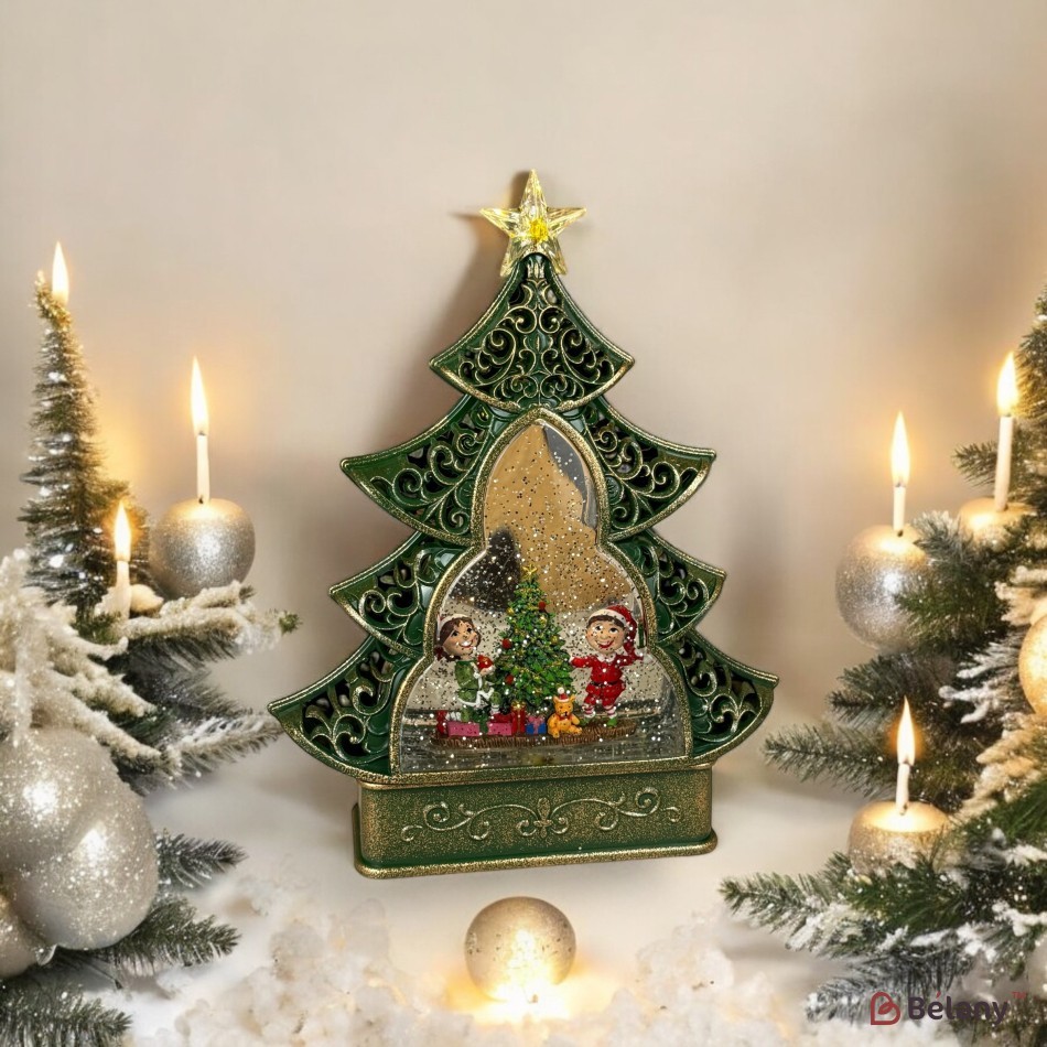 Figurină interactivă „Starea de spirit festiva”Muzică, lumină, USB, 3 buc. baterii AA | 3