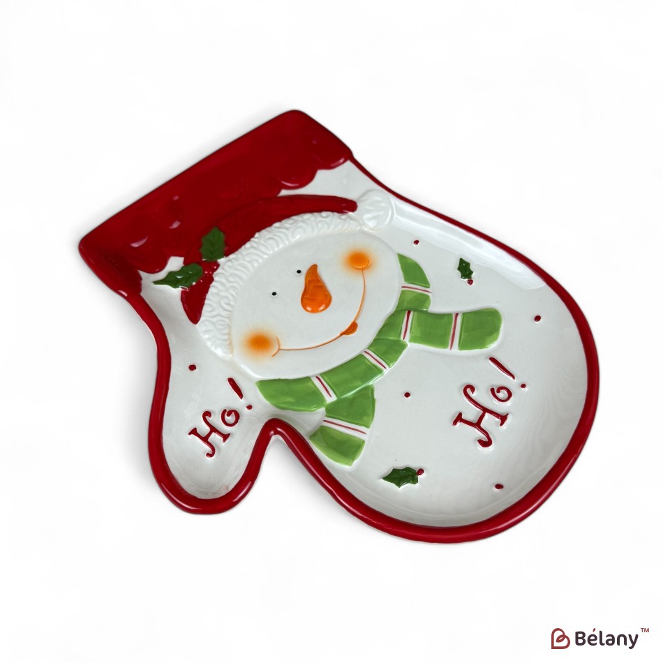 Glove-shaped Plate "Ho-ho Santa", 25/19/2