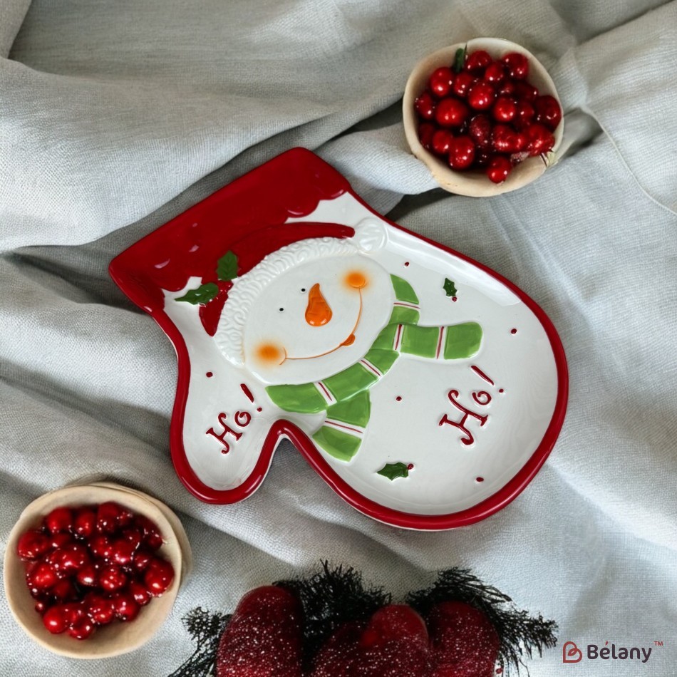 Glove-shaped Plate "Ho-ho Santa", 25/19/2 | 4