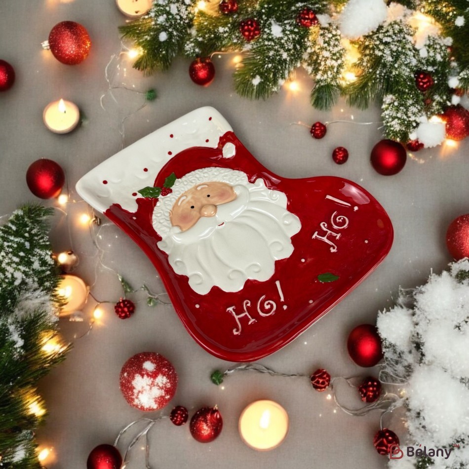 Boot-shaped Plate "Ho-ho Santa #1", 24/19/2 | 6