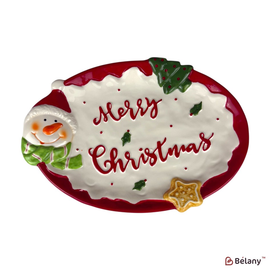 Mâncare de Crăciun „Fericire #2” alba 27/18/2