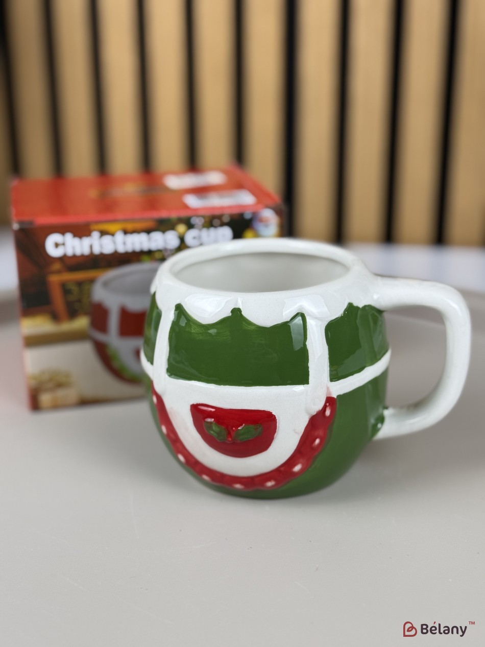 Christmas Mug "Red-Green" green, 8/7 | 4