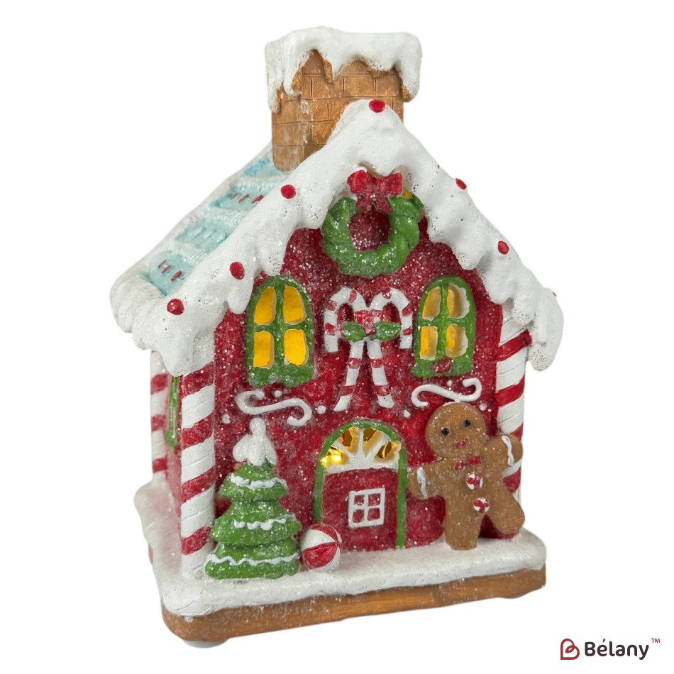 Decorative house figurine "Feelings #1"Music, light, USB, 3 pcs AAA batteries